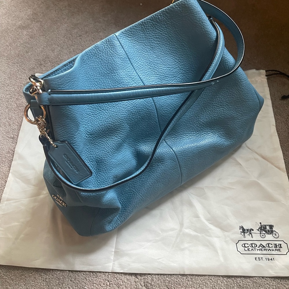 Blue Coach shoulder bag